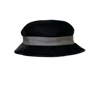 Vintage Black Velvet Hat